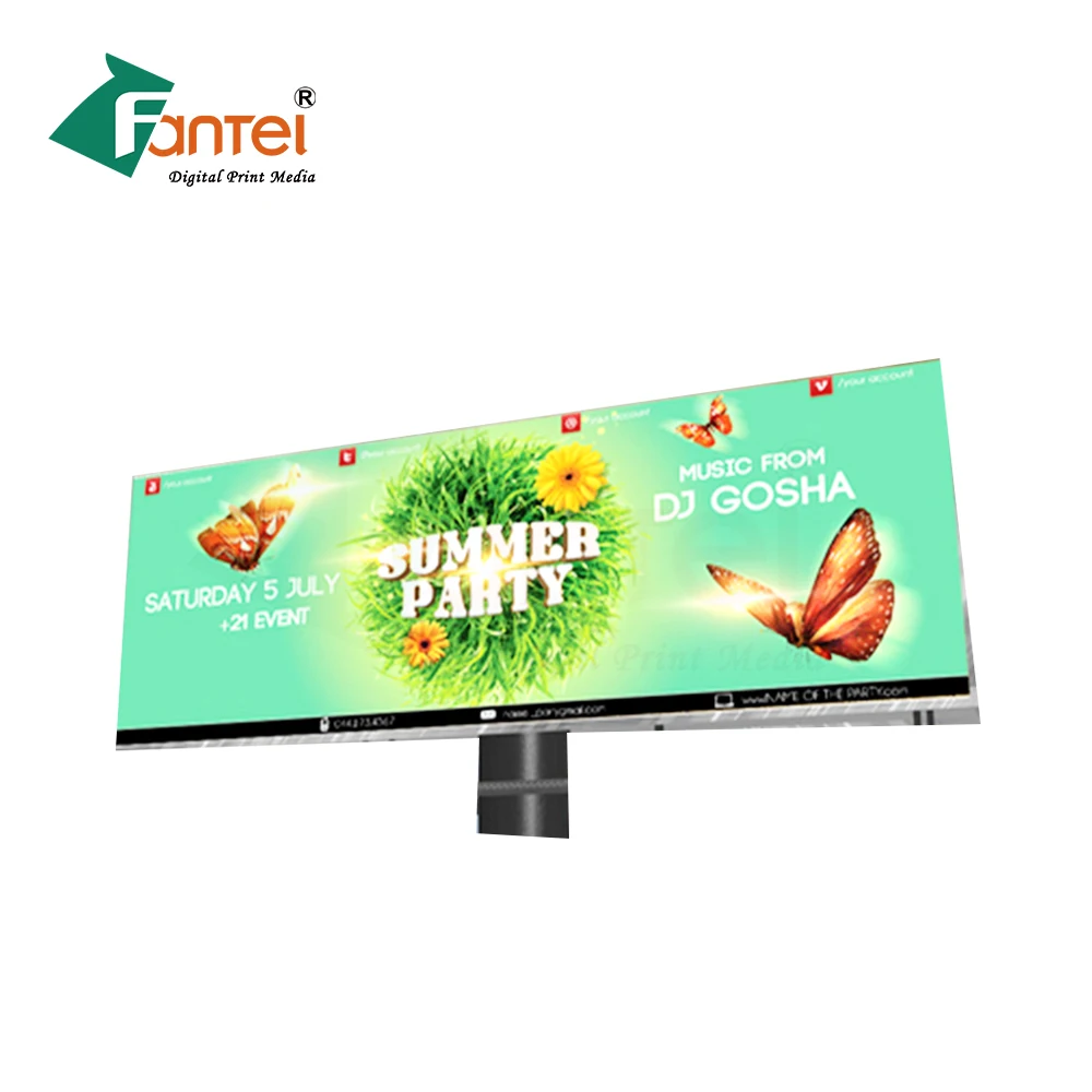 2022  Factory Hot Popular 440gsm (13oz) 300D*500D 18*12 Outdoor Digital Poster Flex Printing Raw Material Flex Banner Materials