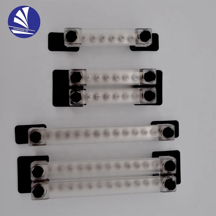 Bus Bar6,12,2x6,2x12 Way power post junction block Negative distribution block bus bar with cover