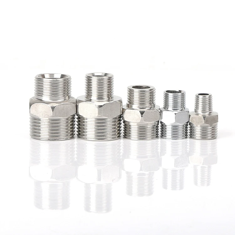 
stainless steel 201 304 pipe fitting SUS male threads reduced joint water plumbing pipe reducing fitting 