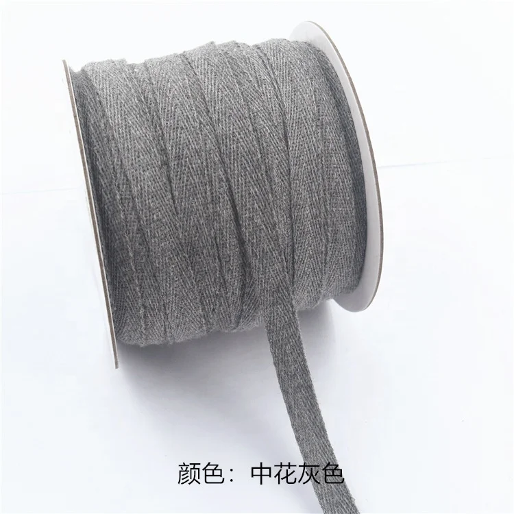 Colorful 1cm cotton and ploy herringbone tape for binding