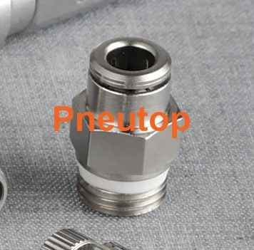 Pneutop one touch fitting universal thread series fittings push fit plumbing fittings 1/4