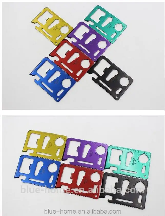 wholesale personalized logo colorful survival tool card ,credit card multi tool