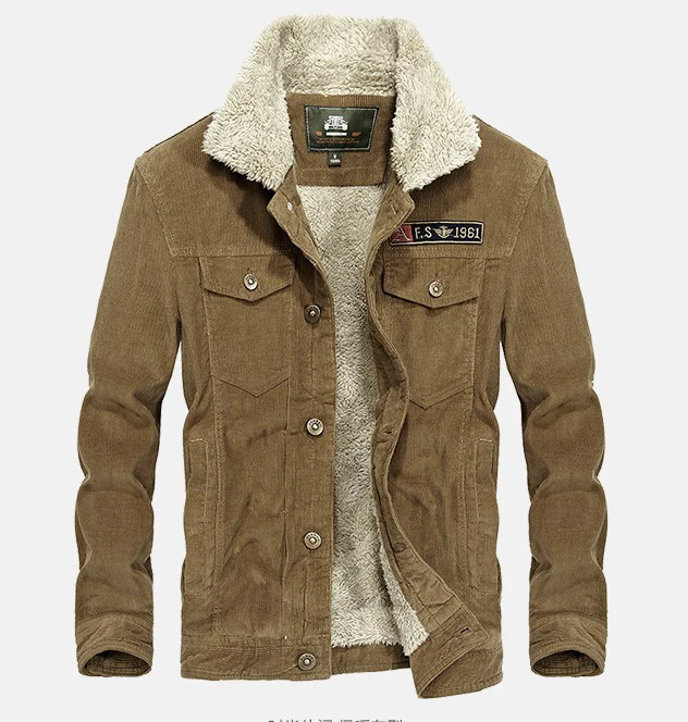 custom corduroy jacket fleece warm with borg collar in wine red