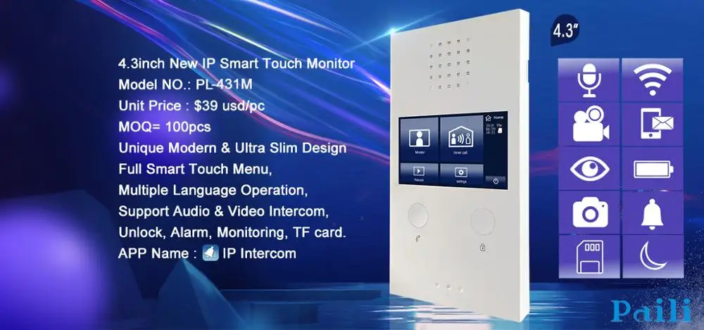Apartment 8 Units Intercom Wired Video Door Phone Audio Visual Entry System 1V8