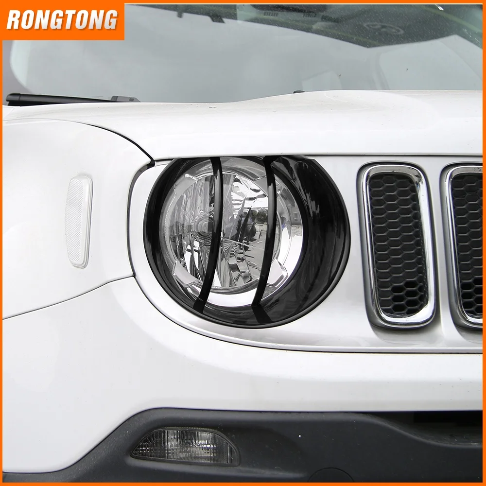Exterior Car Accessories Brand New Car Accessories ABS Head Lamp Light cover For Jeep Renegade 2016-2018