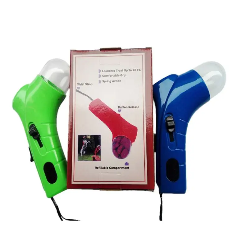 Food Interactive Dog Treat Launcher Pet Snack Dispenser Gun