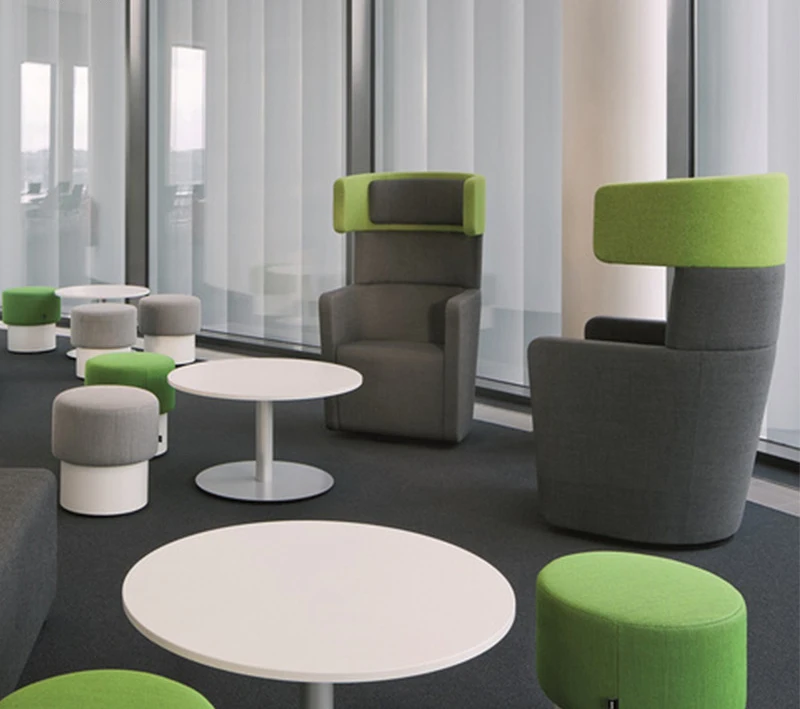 Acoustic Materials Private Space Public Sectional High Back Conference Sofa