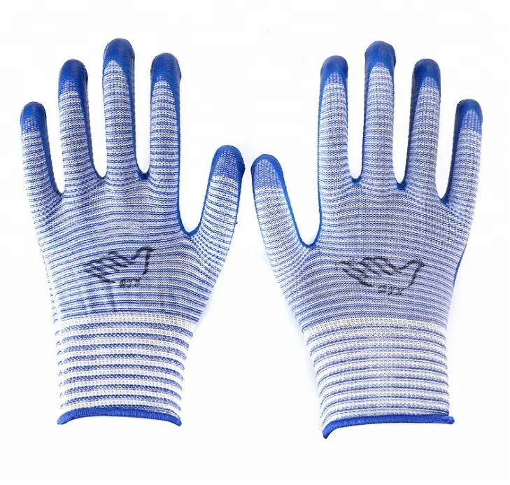 Heavy Duty antiskid nylon micro-foam nitrile grip gloves manufacturers