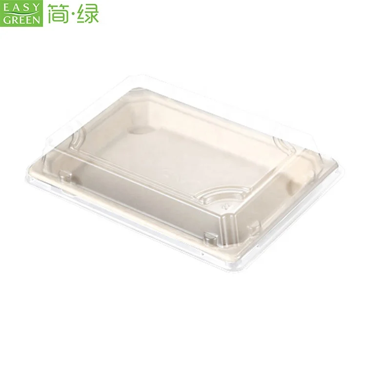  Easy Green takeaway disposable biodegradable sushi tray with lid