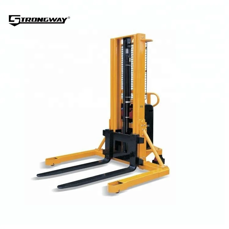 Semi auto stacker with straddle legs with 2000kgs capacity