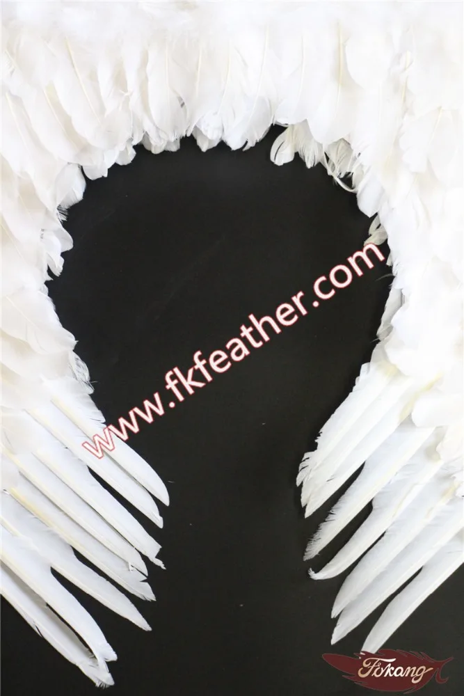 Stage Party Supplies White Large Feather Angel Wings With Turkey Feather