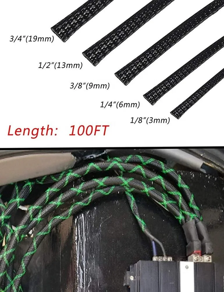  Заводская поставка от Hampool автомобильный провод кабельная обшивка 10 м ПЭТ расширяемый плетеный