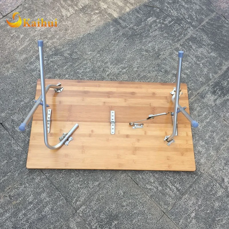 Сверхмощный складной и Портативный Бамбуковый стол с быстрой открытием закрытием немецкий дизайн