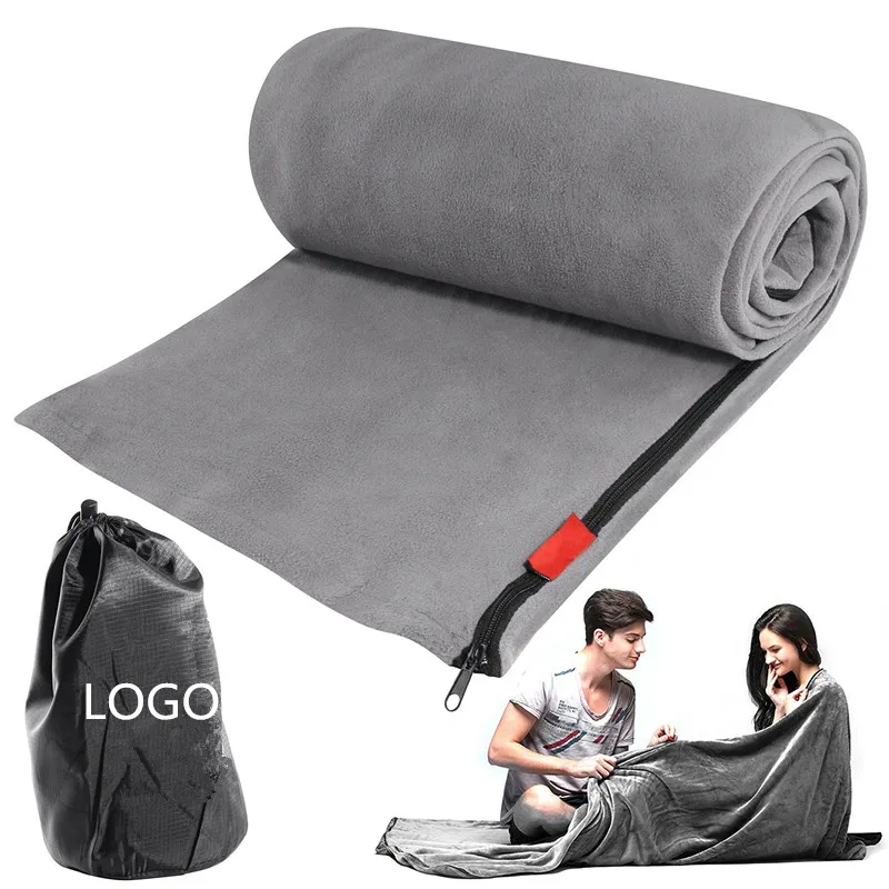 WOQI Hot Sale Customized Sleeping Bag Liner Sleep Sheet Sleep Sack Camping Travel Liner with Pillow Soft