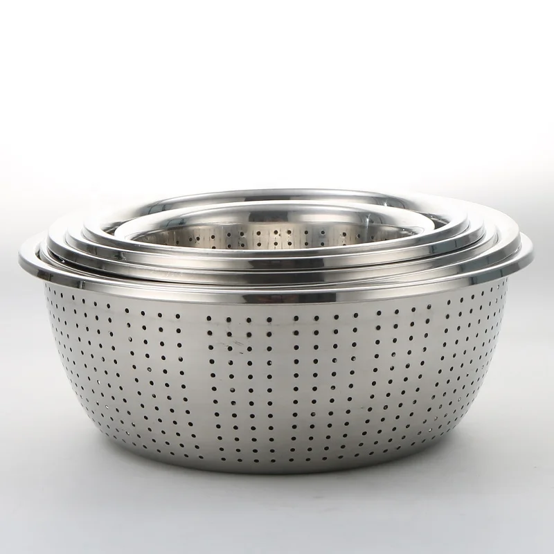 
Dinnerware Set Multi-size Stainless Steel Kitchen Accessories Wash Basket 