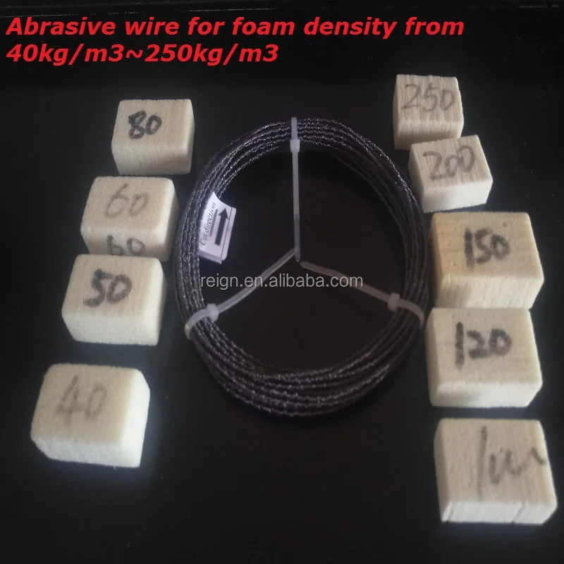 polyurethane foam cutter Abrasive wire cutting wire band saw Cut wire rope for foam glass rock wool rigid foam