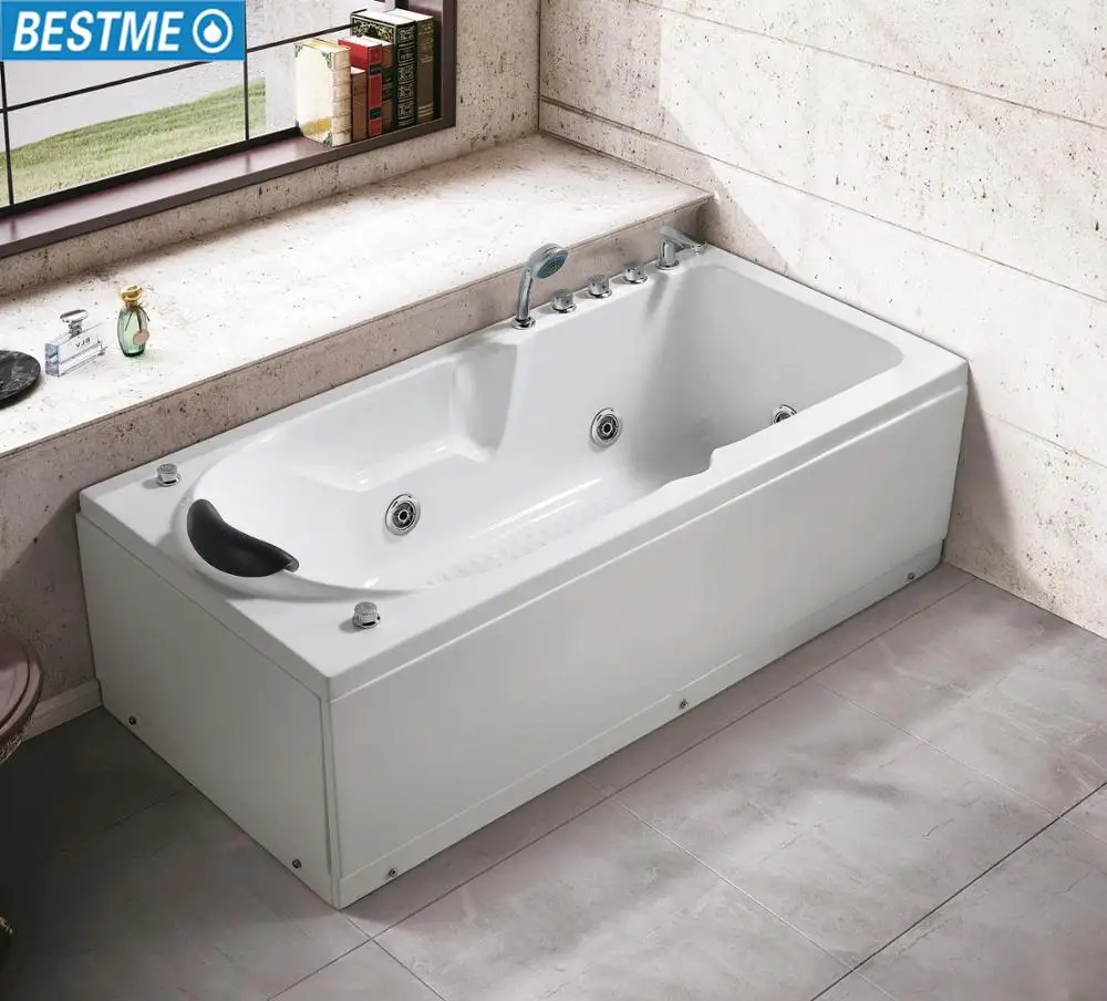 Single whirlpool massage bathtub with 1pc pillow