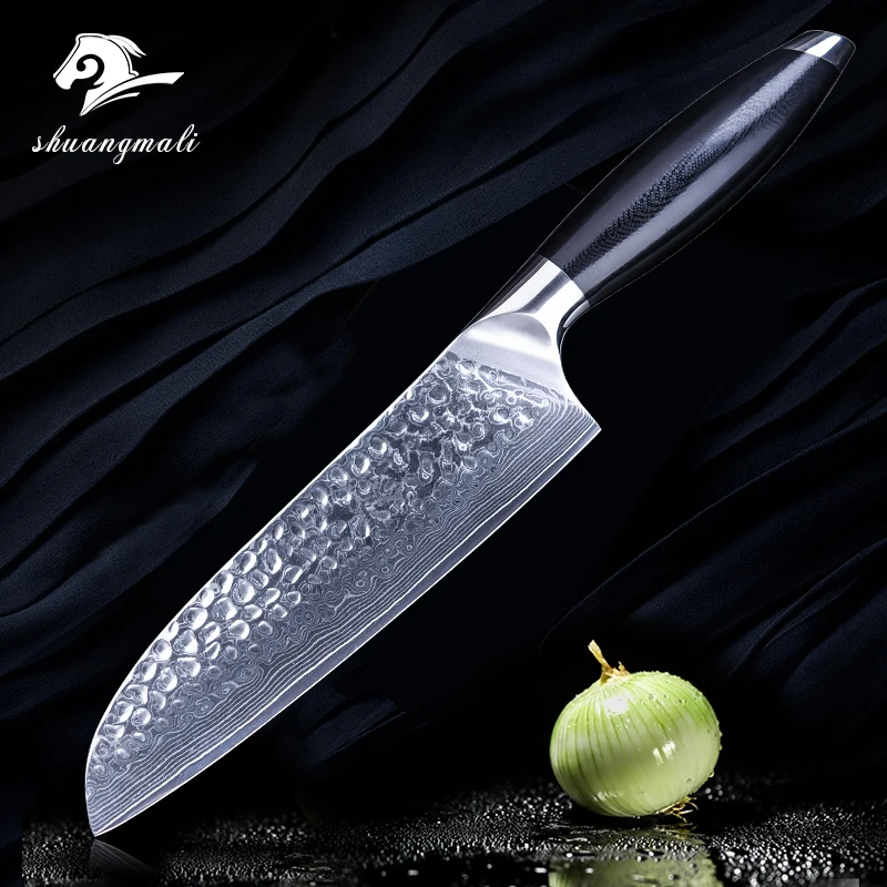 
7 Inch Professional 67 Layers Japanese Damascus steel Kitchen Santoku Knife 