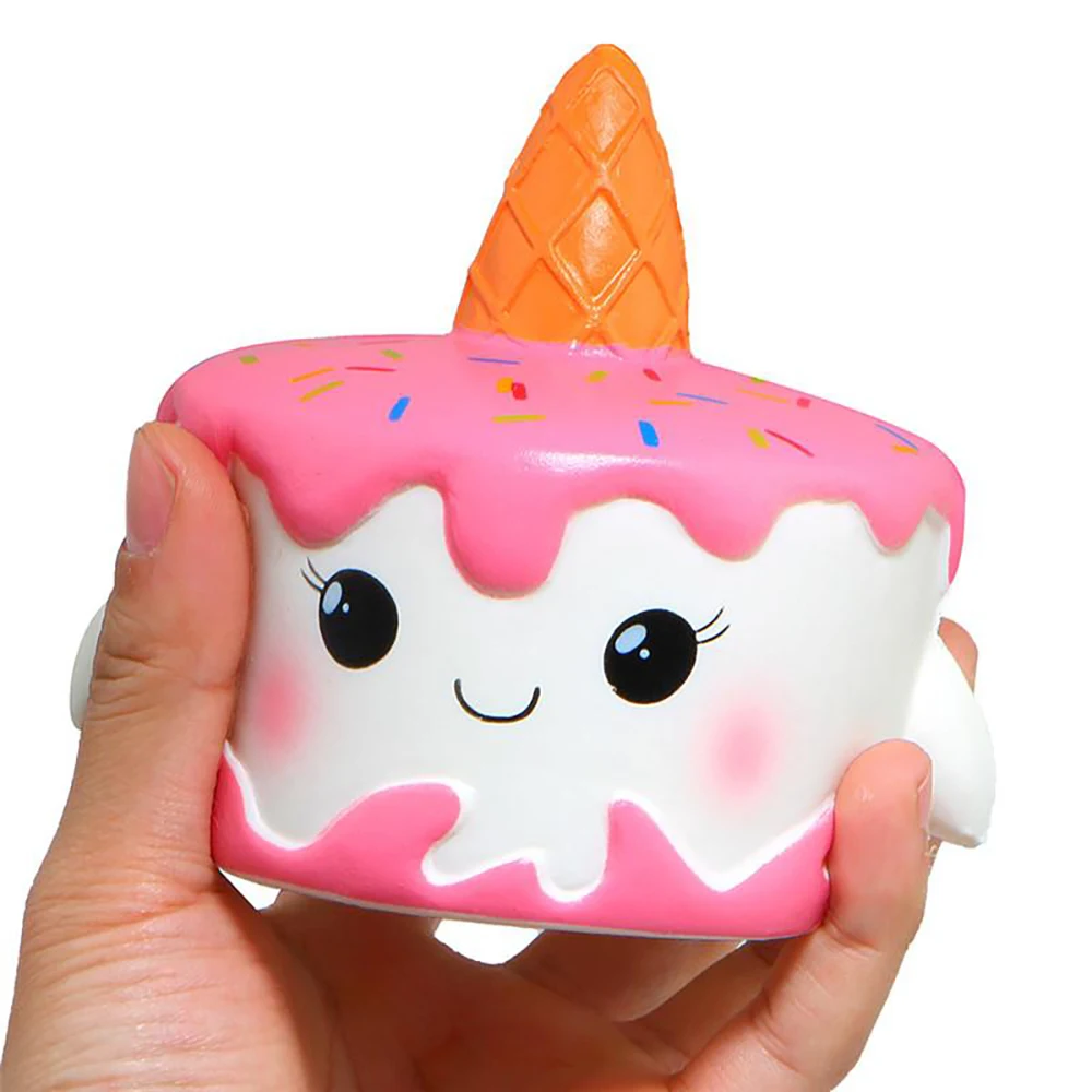 Factory unicorn cake pu foam slow rising ce big antistress squishy