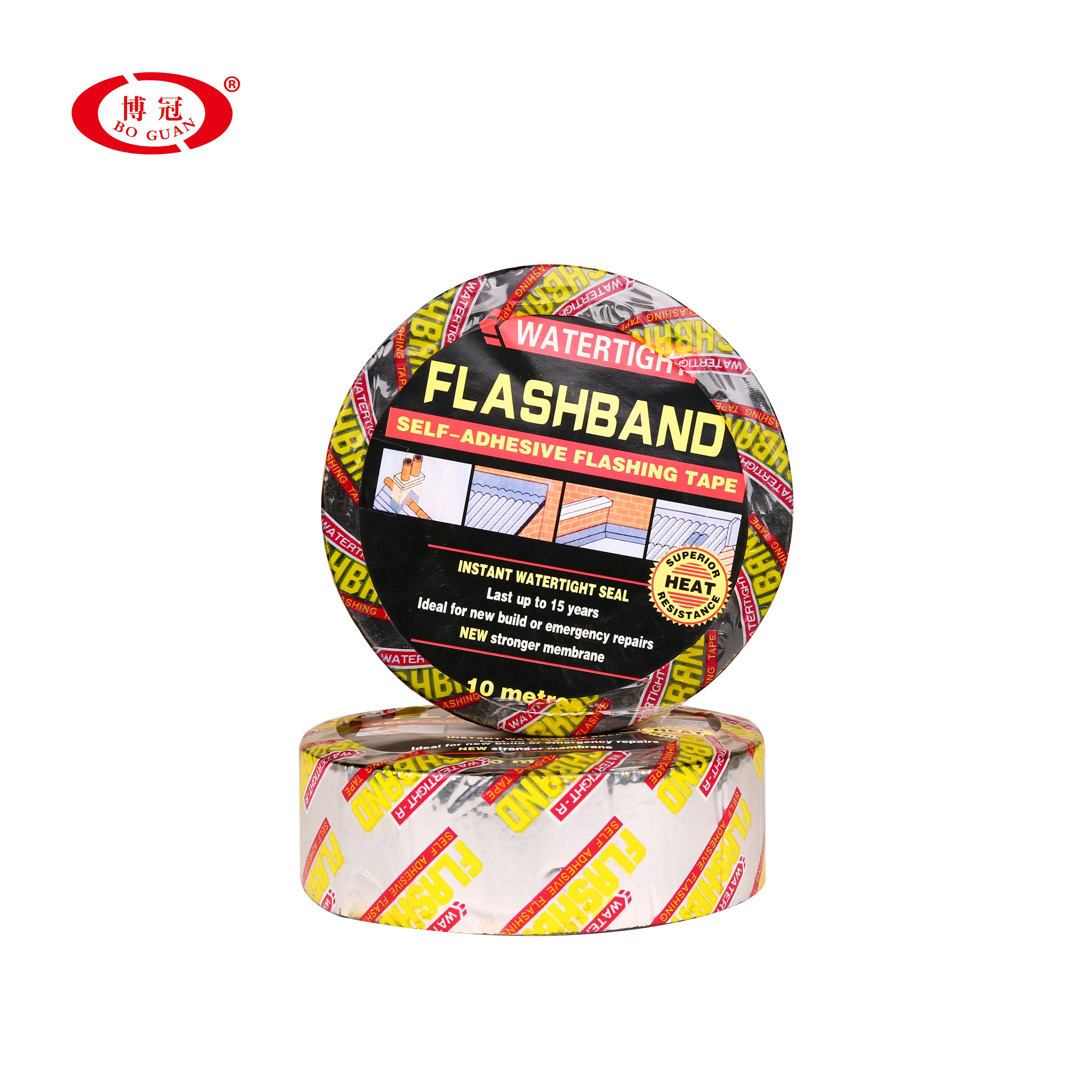 1.5mm Self-adhesive Rubber Bitumen flashing tape/flash band