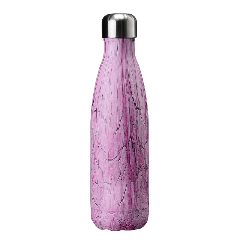 
Insulated Cola Shaped Stainless Steel Water Bottle Bamboo 