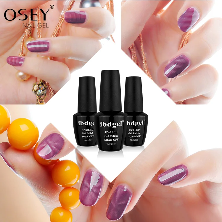 
ibdgel Soak Off UV LED Cat Eyes Pigment Gel Nail Polish Starter Kit 