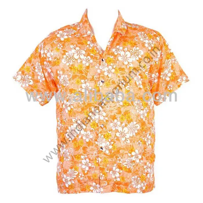 Men Custom Floral Print Hawaiian Aloha Shirt