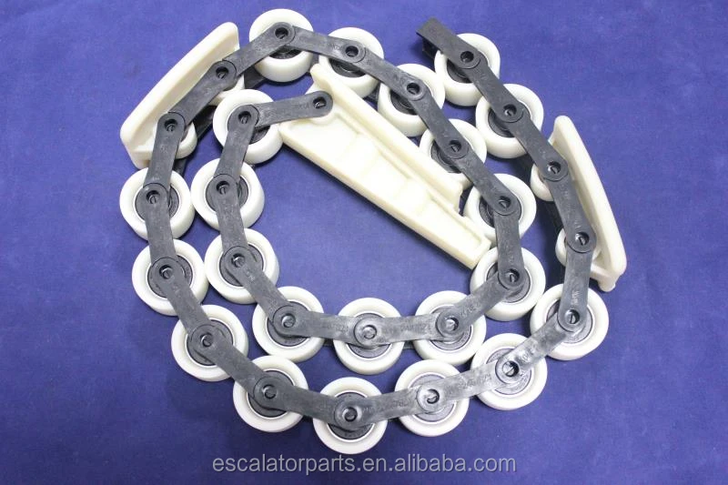 
22 Rollers Escalator Handrail Newel Roller Chain NYLON FRAME for KONE, O&K 
