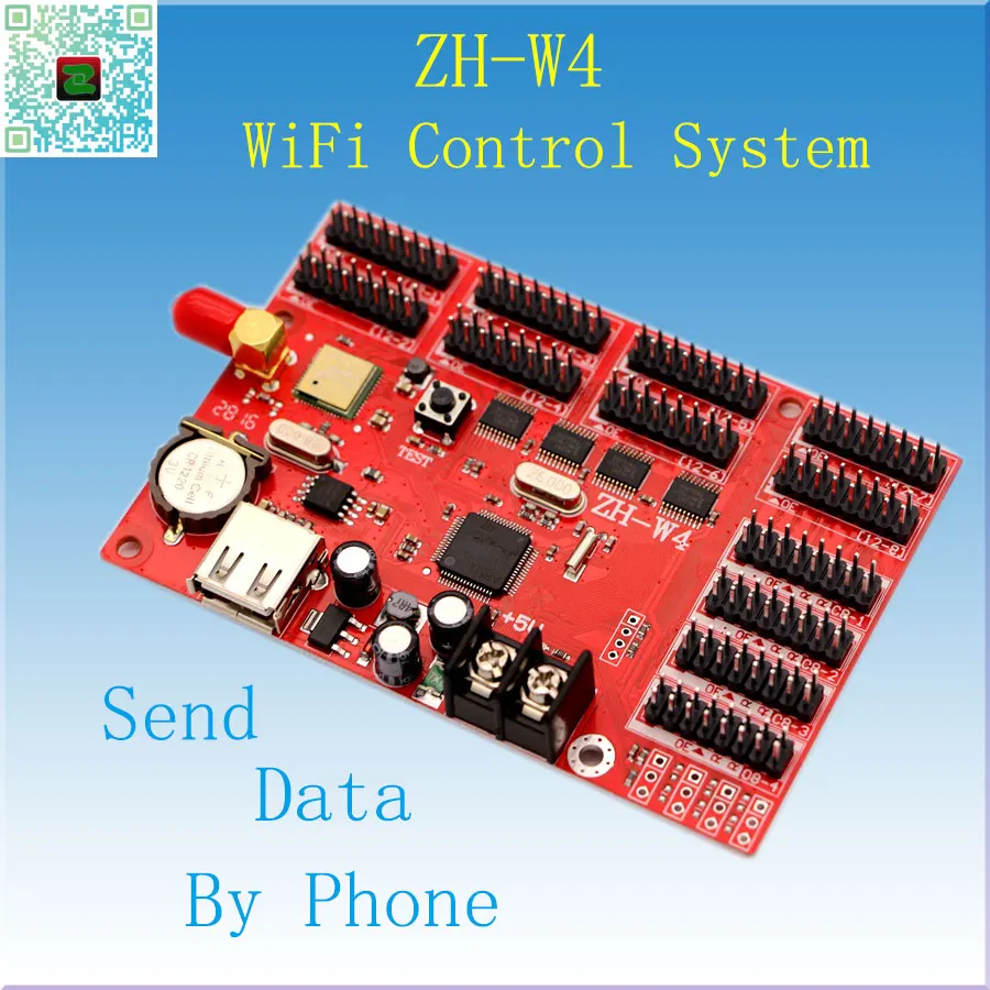 China ZH WiFi Controlled ZH-W4 Led Asynchronous Display Controller for Text Running