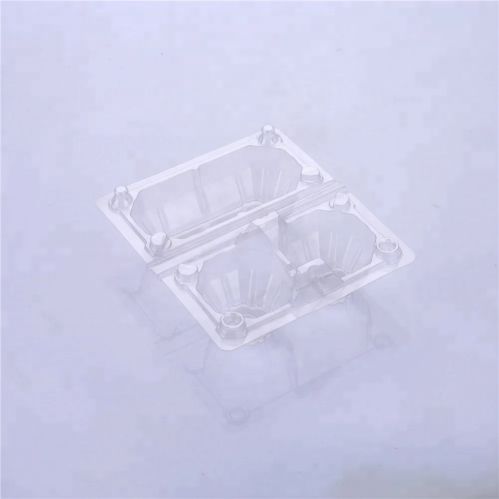 
Customized plastic transparent 2 pack egg tray egg box storage container 