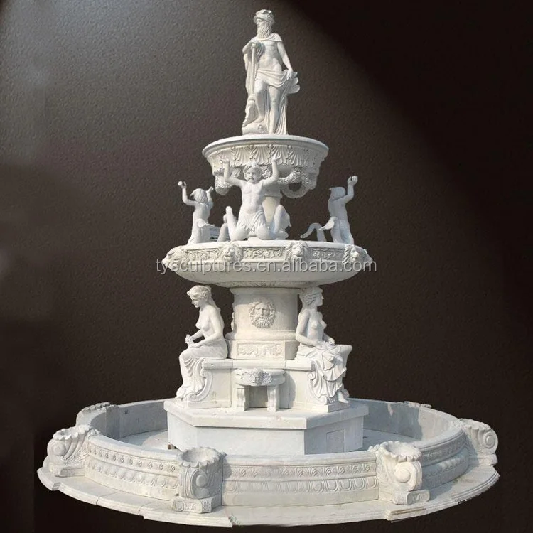 
Large size natural outdoor stone garden water fountains marble figure fountain for sale 