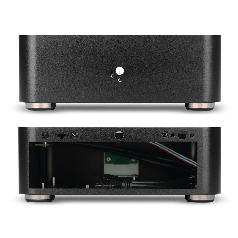 RGeek L65S Computer Case Mini ITX Case USB 3.0 PC Mini Case HTPC with Top Cover Holes