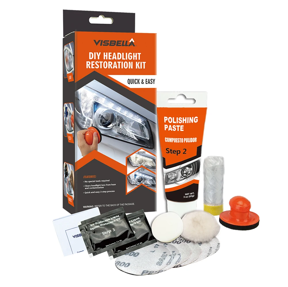 
Visbella Heavy Duty DIY Car Headlight Repair Kit Restore Headlight 