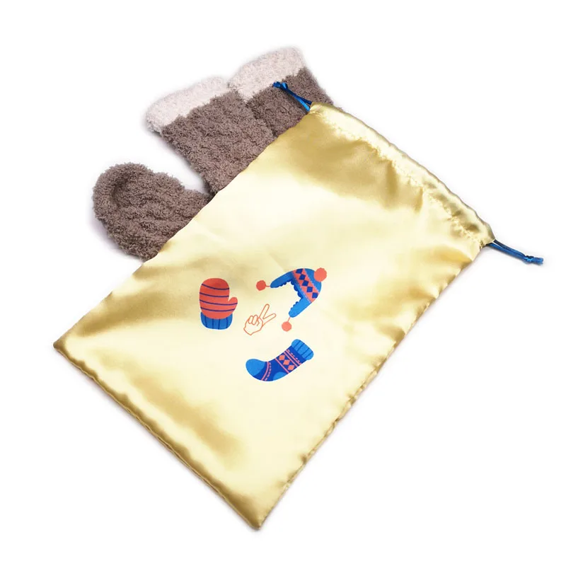 Custom Heat Transfer Printing Satin Underwear Dust Pouch Bag