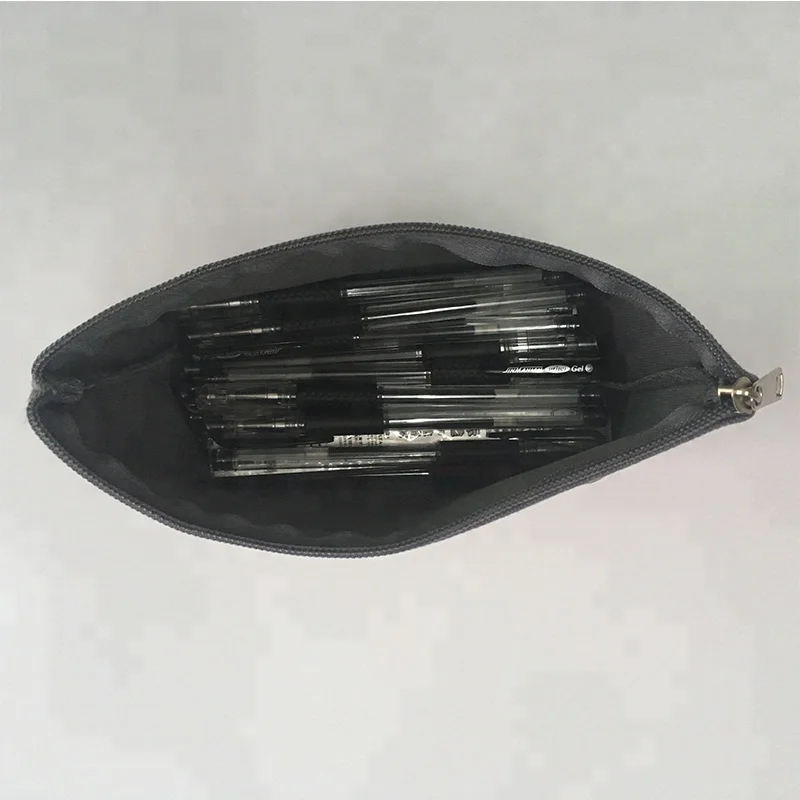 9*7 inch grey canvas zipper pouch bag, gray cotton pouch / canvas make-up bag, small cotton pouch