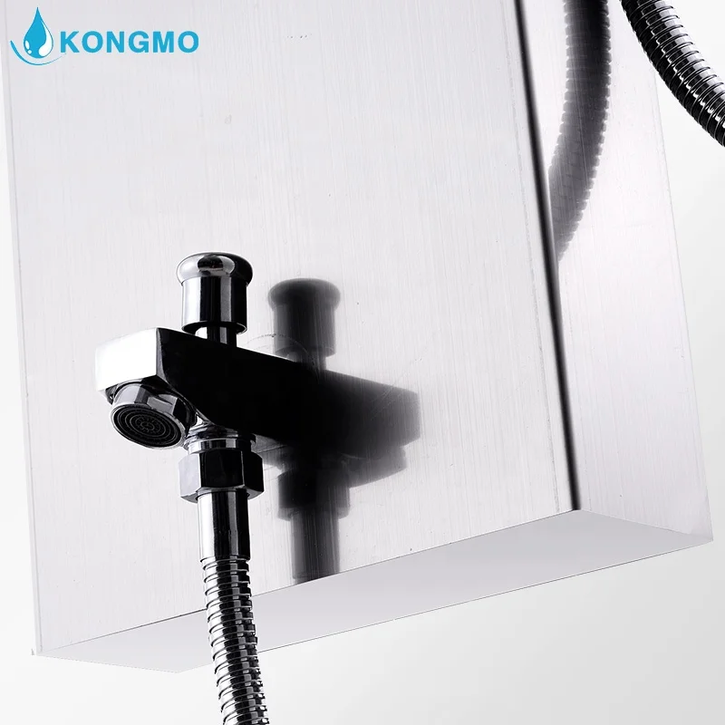 
Newly Luxury Brushed Bathroom Shower Faucet LED Shower Panel Column Bathtub Mixer Tap With CE certificate 