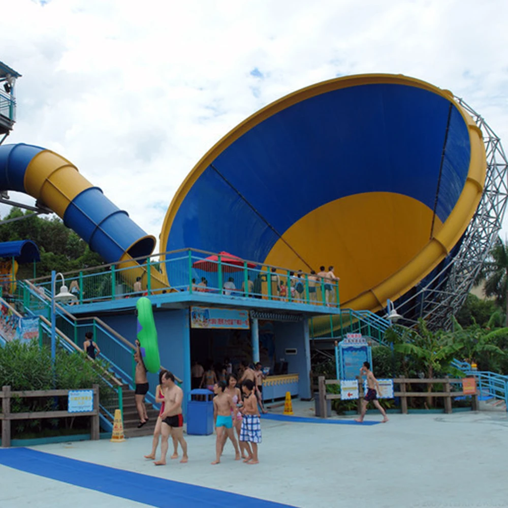 
Fiberglass Steel Pipe Big Cyclone Water Slide / Outdoor Adult Slides Equipment 