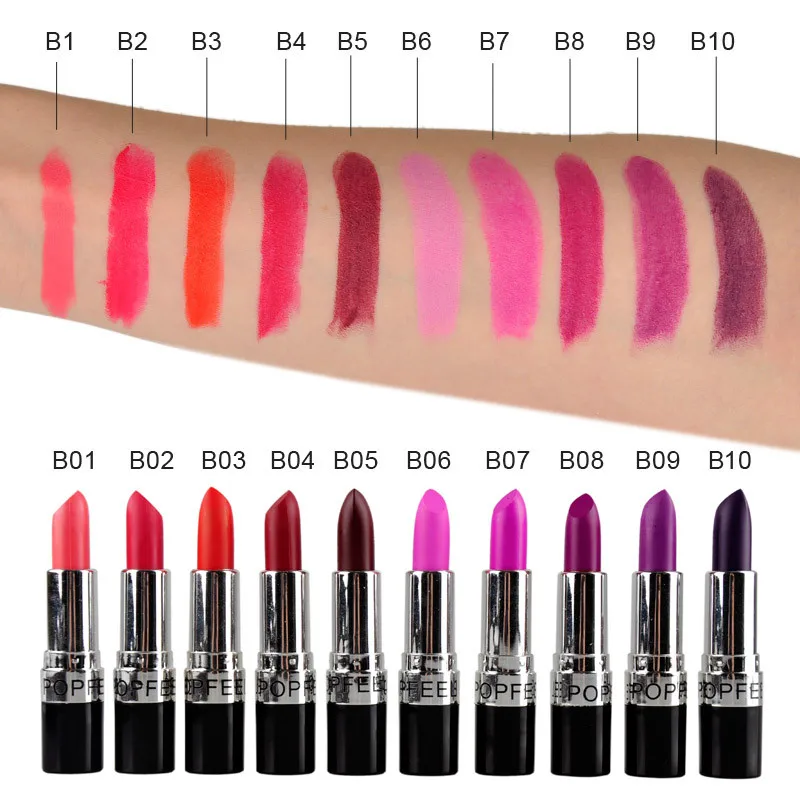 
BCC Long Lasting High Quality Beauty Waterproof Private Label Matte Lipstick custom logo, 20 Colors 