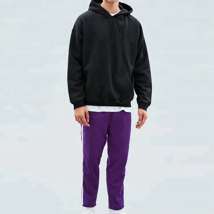 Purple Wholesale Custom Side Stripe Pants Tracksuit Bottoms Mens Track Pants With Pockets
