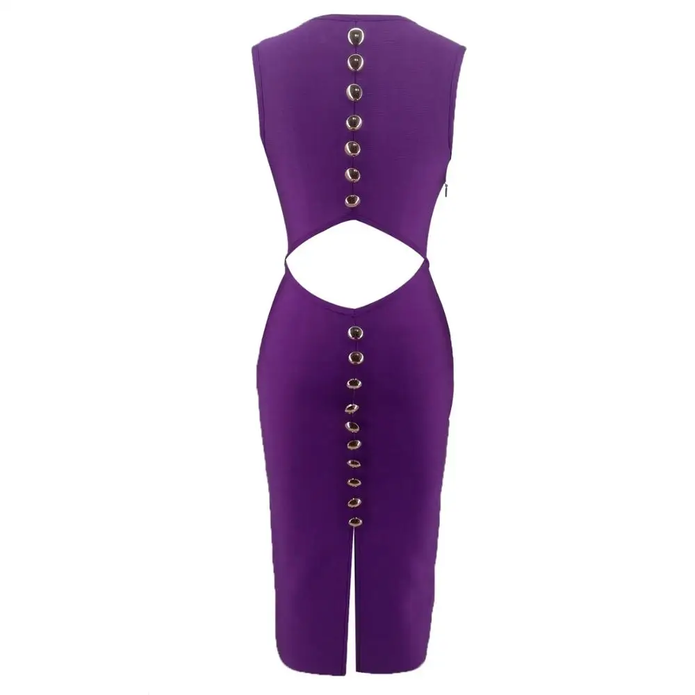 New arrival deep V-neck sexy sleeveless long skirts button decorative sexy dress