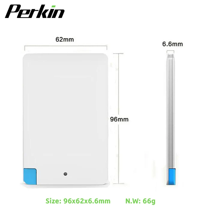Super Ultra-thin polymer credit card size fast charging magnetic wireless power bank