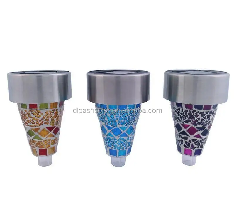 mosaic lamp led solar light garden