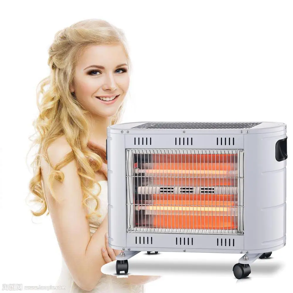 1500 Watts Infrared Quartz Space Heater with wheels Energy Efficient & Quiet