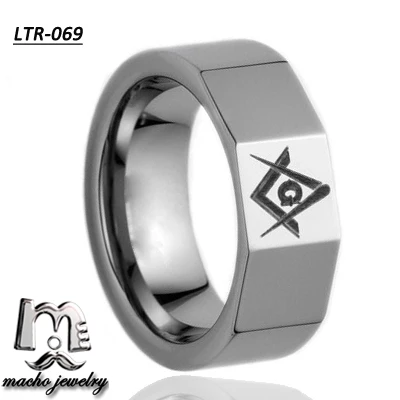 Fashion Masonic Tungsten Rings, Freemason wedding tungsten carbide rings for Mens and womens