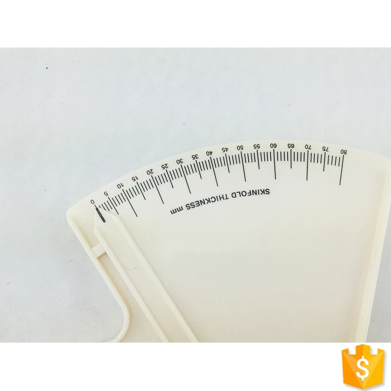 2019 ZHUOYU Economy Plastic Skinfold Caliper, Slim, Guide style