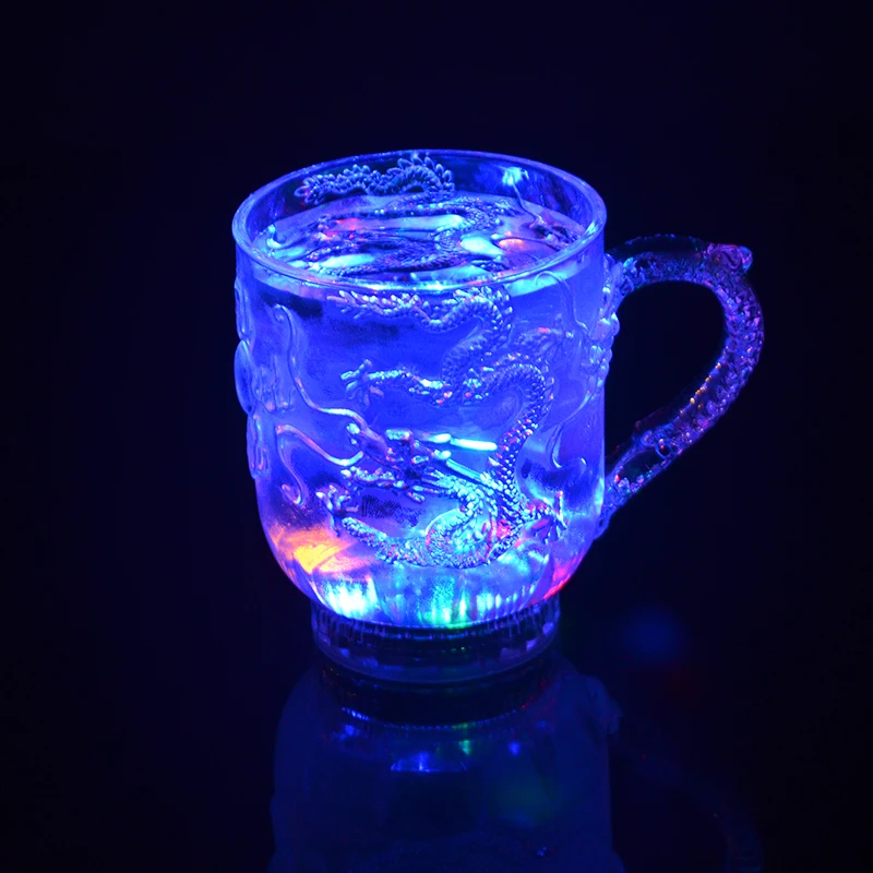 Automatic Flash Wave light up led wine glasses cup light up By Pouring Liquid
