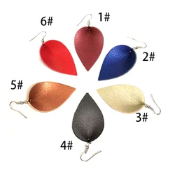 Factory Price 2022 Vintage Earrings Silk Luster Grace Smooth Leaf Leather Earrings