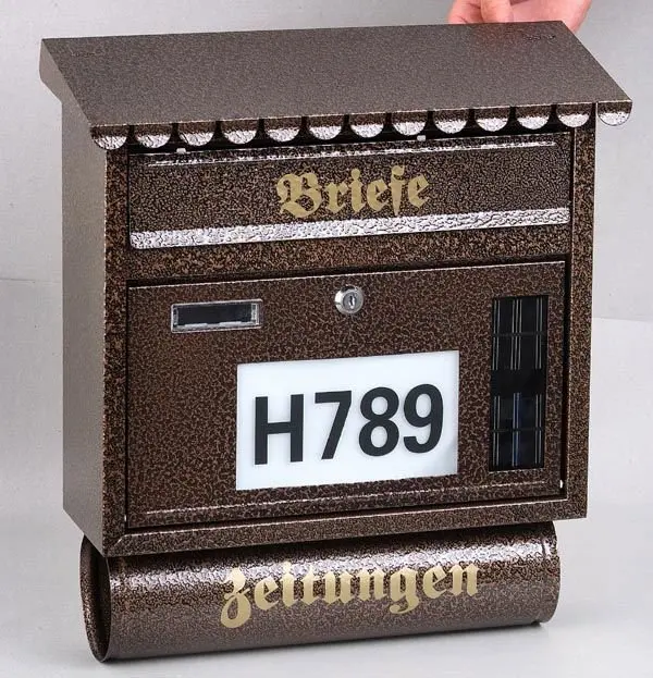
FQ-130 Hot Sale LED Lighted House Number letterbox,mental mailbox, 