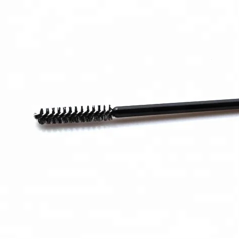 
50pcs/bag black plastic handle straight shape disposable mascara brush for eyelash 