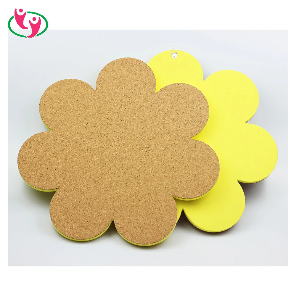 Whole Sell Fancy Customized Flower Shape EVA Cork Notice Board